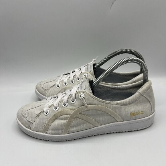 Skechers Shoes Womens Size 7 Madison Ave Take A Walk Sneakers White Canvas 23958 - Picture 4 of 12